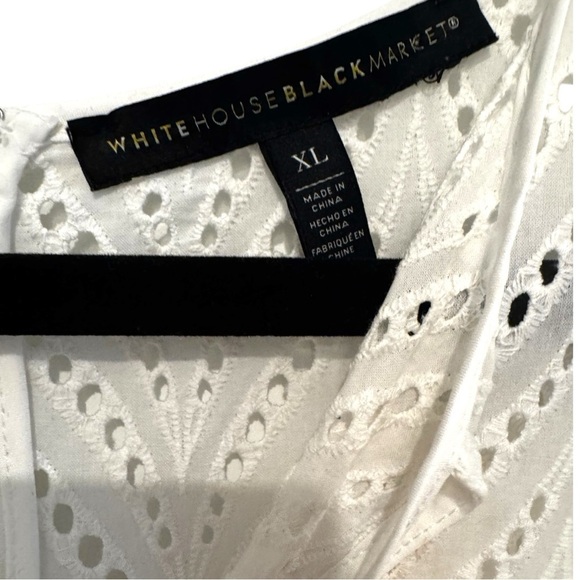 White House Black Market White Eyelet Dress - Picture 5 of 6